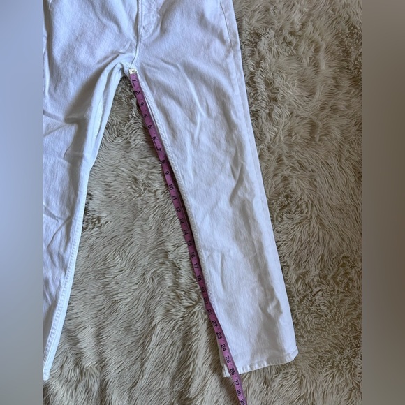 Mother Denim High Waisted Rider Ankle Jeans in Fairest Of Them All White Size 25 - Picture 7 of 15